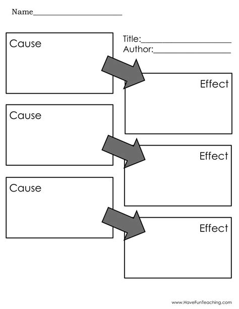 Cause And Effect Graphic Organizer Worksheet By Teach Simple