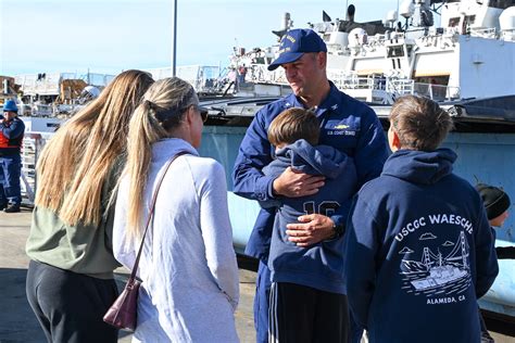 U.S. Coast Guard Cutter Waesche returns home after 89-day ...