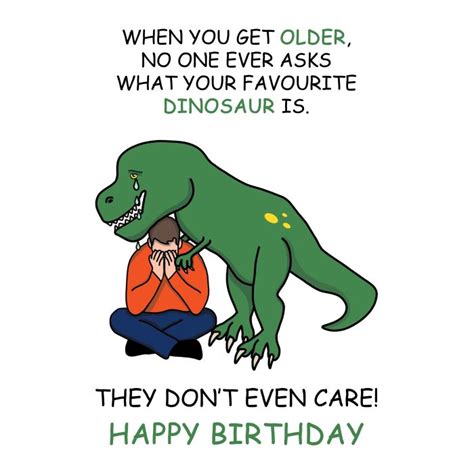 Funny Favourite Dinosaur Meme Birthday Card