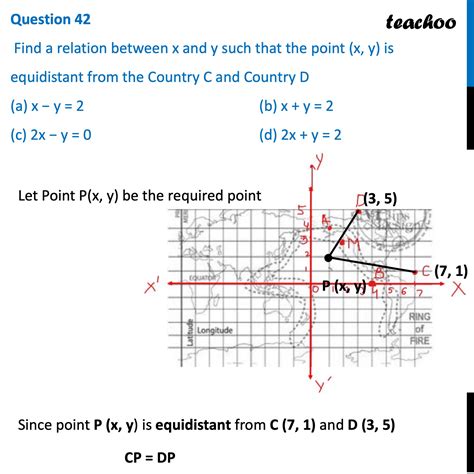 Ques 42 Case Based Find A Relation Between X And Y Such That Point