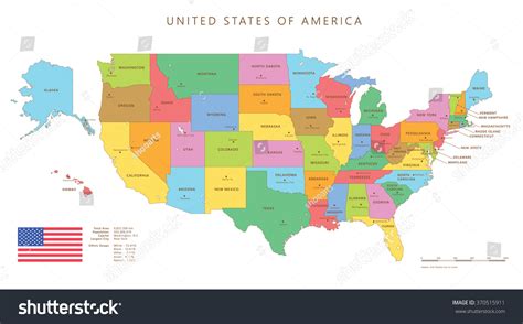 Usa Map With State Names And Capitals