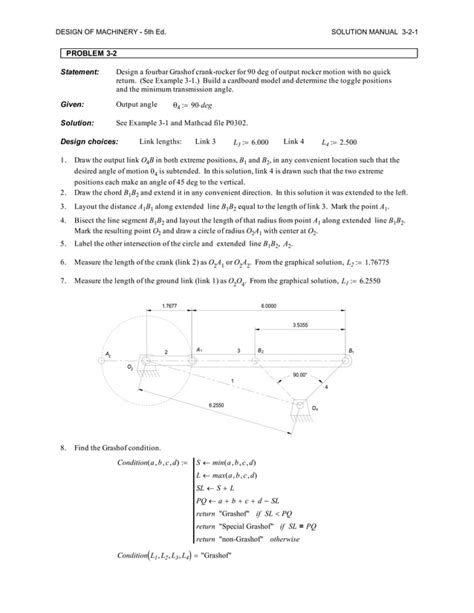 Solution Manual Design Of Machinery An Introduction To The Synthesis