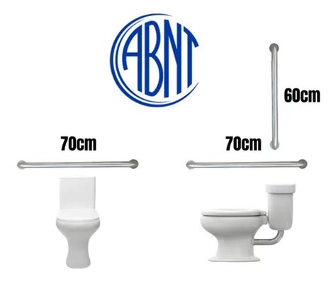 Kit Barras De Apoio Banheiro Norma Abnt Parcelamento Sem Juros