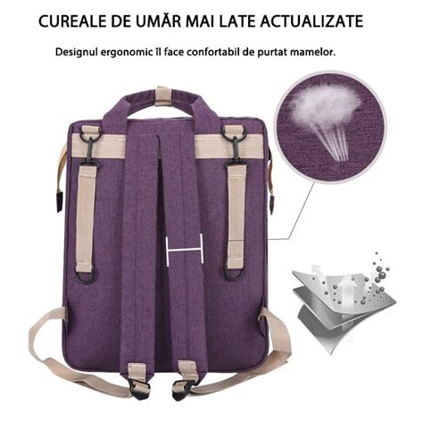 Geanta Rucsac Extensibil Multifunctional Pentru Scutece Bebelusi