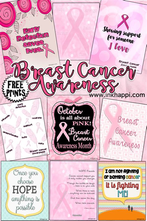 Breast Cancer Awareness Printables And More Inkhappi