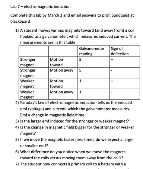 Electromagnetic Induction Lab Report