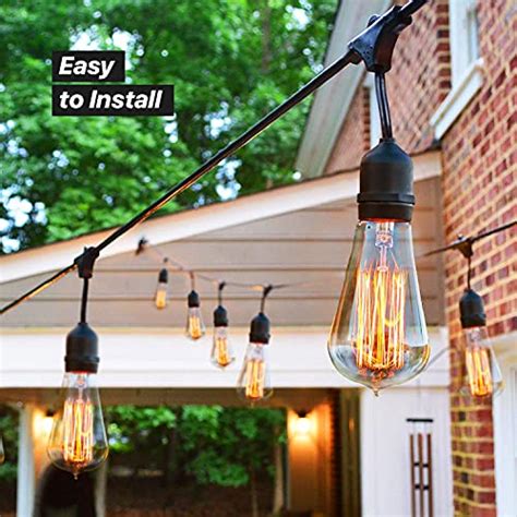 Brightech Ambience Pro Outdoor String Lights Ft Dimmable Patio