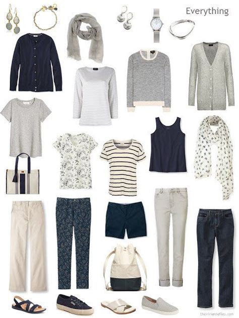 A Travel Capsule Wardrobe In Navy Beige And Warm Grey Fashion