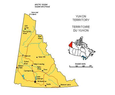 Yukon Territory, Canada Province PowerPoint Map, Highways, Waterways ...