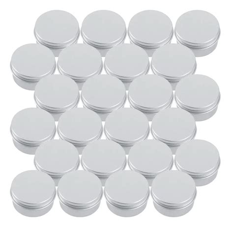 30ml Silver Small Aluminum Round Lip Balm Storage Jar Containers With Screw Cap For Lip Balm