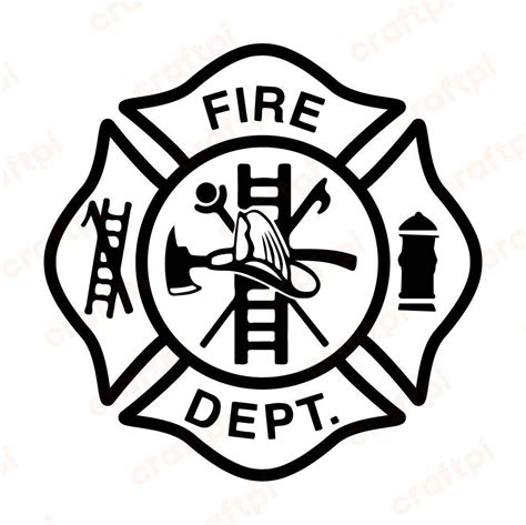 Firefighter Department Logo Svg File For Cricut Craftpi