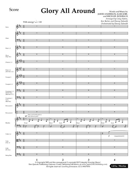 Glory All Around Choral Anthem SATB Orchestration Lifeway Choral