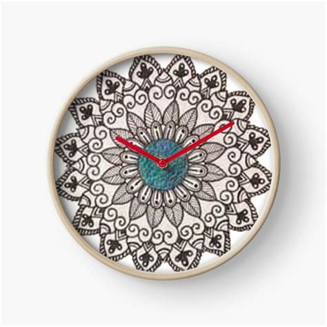 Beautiful Mandala Art Pattern Clock By Sukhendu12 Pattern Art