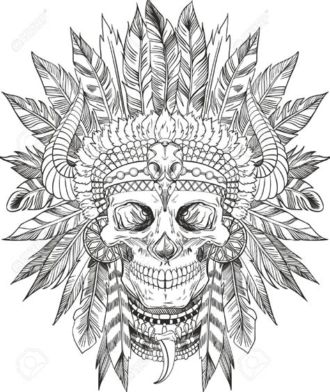 Indian Chief Headdress Drawing at GetDrawings | Free download