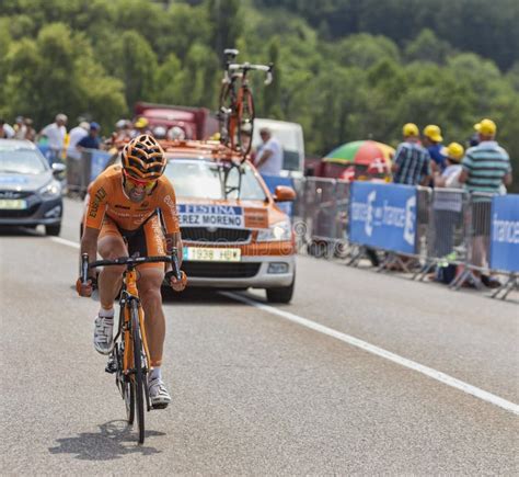 De Fietser Ruben Plaza Molina Op Mont Ventoux Ronde Van Frankrijk