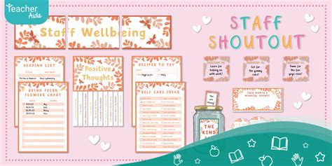 New Staff Wellbeing Display Pack Buzzing Bees Teacher Aides