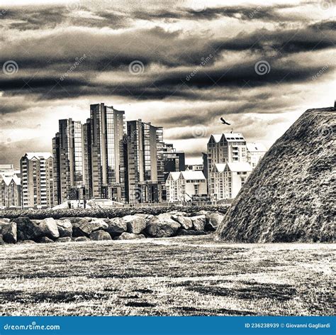 Thufa Hill in Reykjavik with City Skyline on Background Stock Image ...