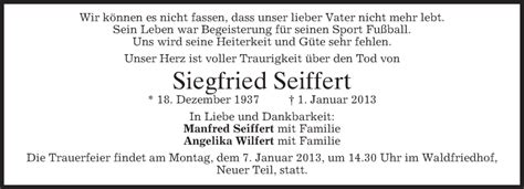 Traueranzeigen Von Siegfried Seiffert Trauer Merkur De