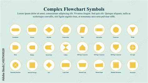 Flat-style complex flowchart symbols. Stock Vector | Adobe Stock