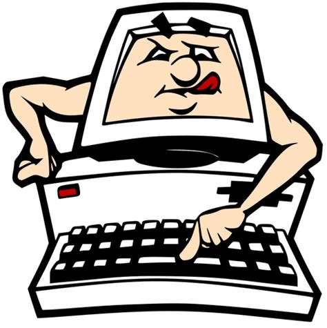 Funny Computer Vector Illustration Public Domain Vectors