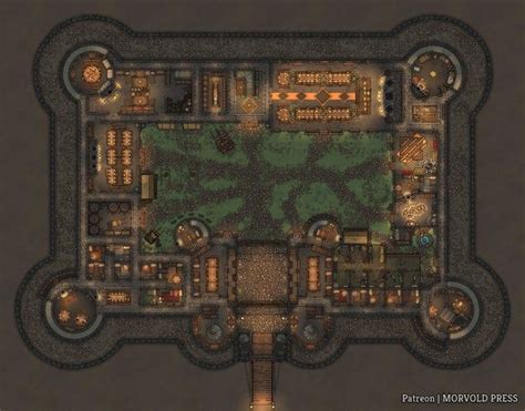 Massive Castle Map The Iron Keep 1st And 2nd Floors 60 X 47 Based