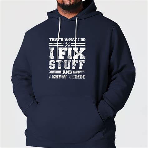 Plus Size Mens Fix Stuff Graphic Print Hooded Sweatshirt Temu Canada