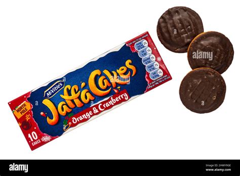 Box Of Mcvities Jaffa Cakes Orange And Cranberry Flavour Opened With