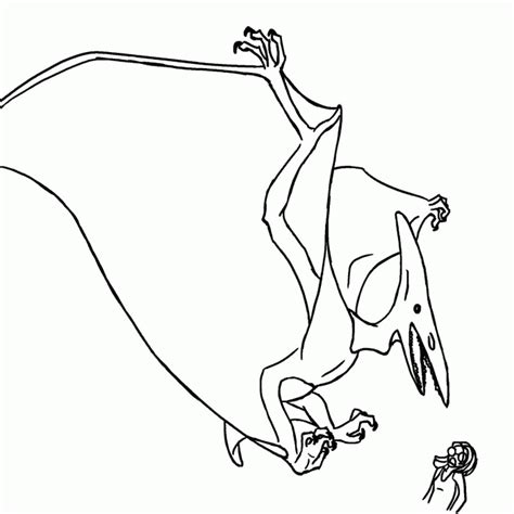 Pteranodon Coloring Page Coloring Home