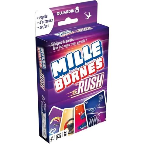 Mille Bornes Rush Jeu De Société Jeu De Cartes Atteignez Les 1000