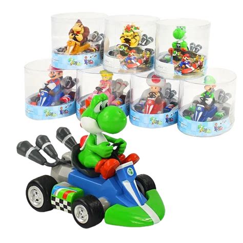 Mario Racing Kart Toy Yoshi Racing Kart Mario Cake Toppers Princess ...