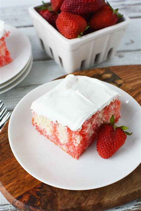 Incredibly Easy Strawberry Jello Poke Cake Recipe