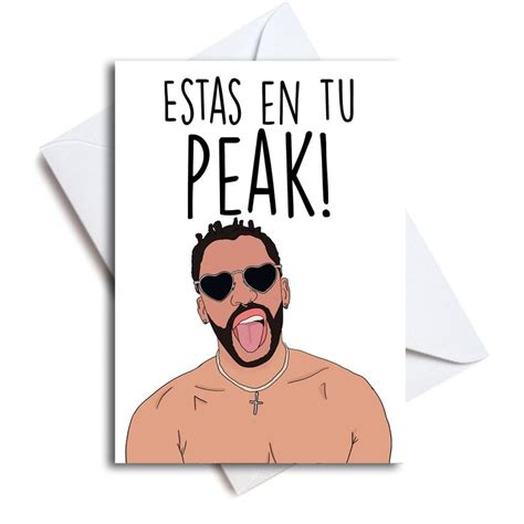 Bad Bunny Birthday Card Booker T Bad Bunny Card In Spanish Etsy