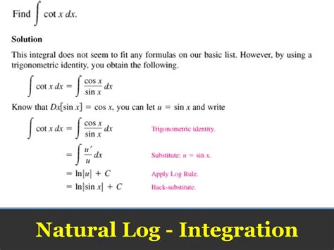 Natural Logarithms Integration Ppt Download