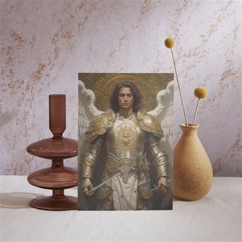 Archangel Gabriel Printable Angel Wall Art in 4 Sizes and Phone Wallpaper Digital Angelic Art ...