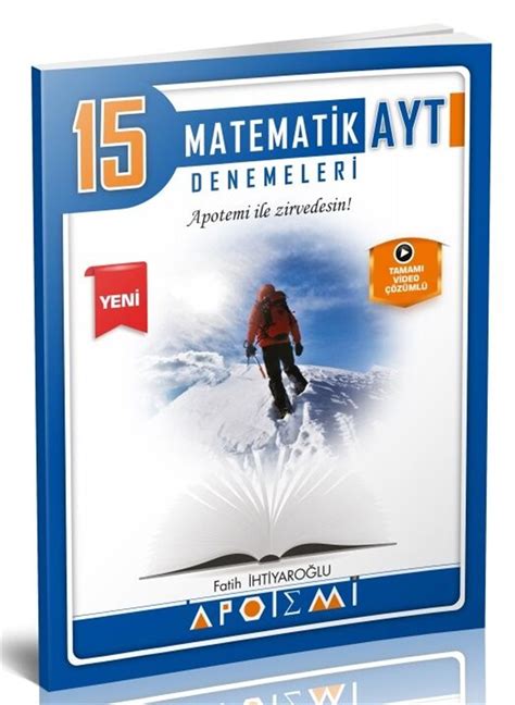 Apotemi Yayınları AYT Matematik 15 Çözümlü Deneme 9786057551573 Kelepir