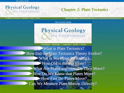 Ppt Chapter 2 Plate Tectonics Visit The Online Learning Centre At