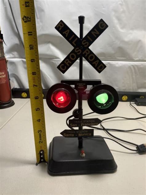 American Train Rail Road Crossing Signal Red Lights Gstandard Scale