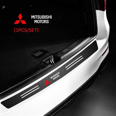 1pcs Carbon Fiber Car Trunk Sticker Car Logo Bumper Trim Protect Strip