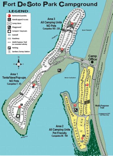 Map Of Fort Desoto Park - Catha Daloris