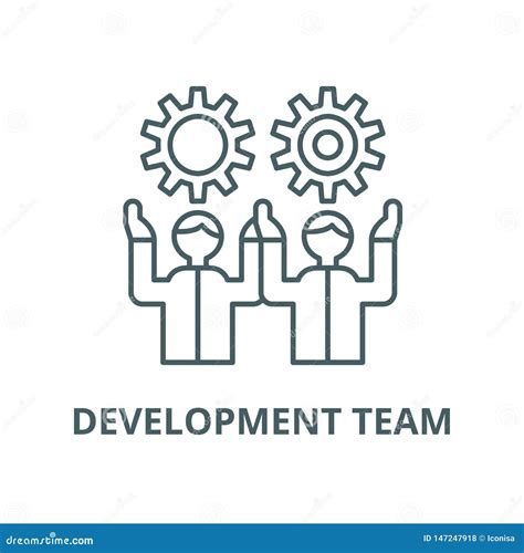 Development Team Vector Line Icon Linear Concept Outline Sign Symbol