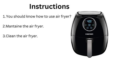 Importance of the Chefman Air Fryer Instructions in Kitchens