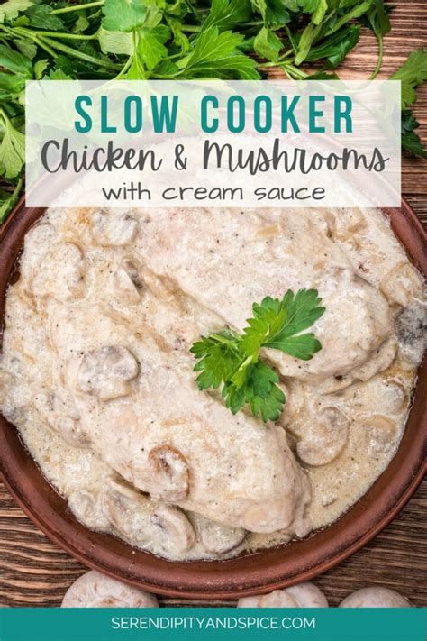 Easy Crockpot Chicken Recipe With Cream Of Mushroom Soup Serendipity And Spice