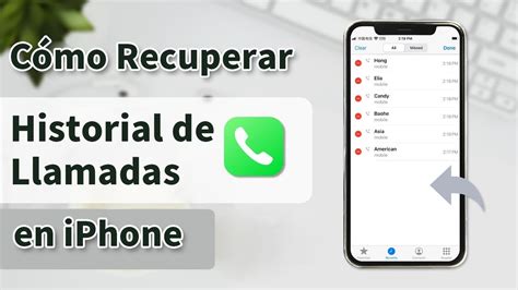 C Mo Recuperar Historial De Llamadas En Iphone Ios Youtube