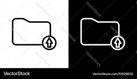 Folder Upload Icon Set Data File Symbol Royalty Free Vector