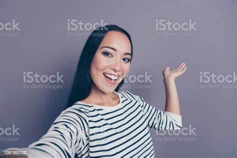 Selfportrait Of Nice Cute Lovely Attractive Adorable Stylish Positive