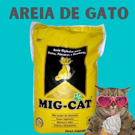 Areia Sanit Ria Para Gato Mig Cat Kg Shopee Brasil