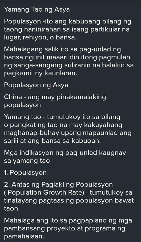 Halimbawa Ng Ibat Ibang Yamang Tao Sa Asya Brainlyph