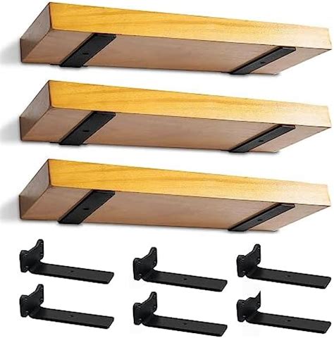 Shelf Brackets Inch Pcs Heavy Duty Frosted Black Wall Bracket With