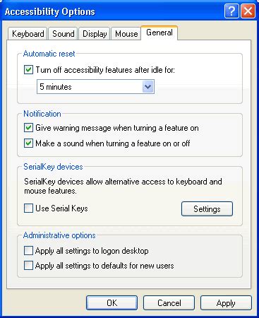 Windows XP: Taking Advantage of Accessibility Options