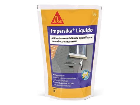 Impersika Líquido Para Reboco E Argamassas SIKA 1L Impermeabilizante